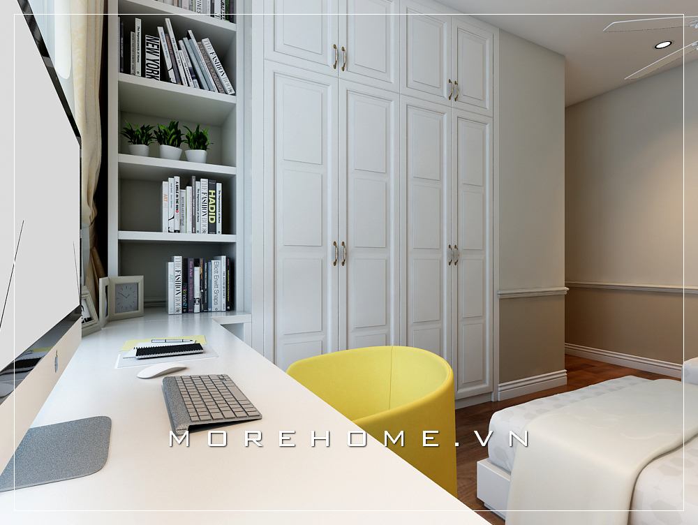 Tủ quần áo màu trắng